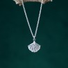 Petit pendentif argent 925 Ginko fin et minimaliste pour femme