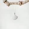 Petit pendentif argent 925 Ginko fin et minimaliste pour femme