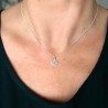 Kleiner, feiner und minimalistischer 925er Silber Ginko Anhänger für Damen