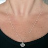 Petit pendentif argent 925 Ginko fin et minimaliste pour femme
