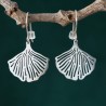 Ginko Große, leichte Tropfenohrringe aus recyceltem 925er Silber für Damen