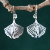 Ginko Große, leichte Tropfenohrringe aus recyceltem 925er Silber für Damen