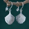 Ginko Große, leichte Tropfenohrringe aus recyceltem 925er Silber für Damen