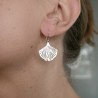 Ginko Große, leichte Tropfenohrringe aus recyceltem 925er Silber für Damen