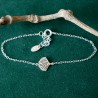 Bracelet argent 925 Ginko fin et minimaliste pour femme