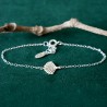 Feines und minimalistisches Ginko-Armband aus 925er Silber für Damen