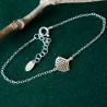 Feines und minimalistisches Ginko-Armband aus 925er Silber für Damen