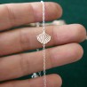 Bracelet argent 925 Ginko fin et minimaliste pour femme