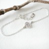 Bracelet argent 925 Ginko fin et minimaliste pour femme