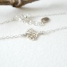 Feines und minimalistisches Ginko-Armband aus 925er Silber für Damen