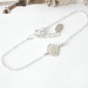 Bracelet argent 925 Ginko fin et minimaliste pour femme
