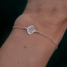 Feines und minimalistisches Ginko-Armband aus 925er Silber für Damen