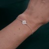 Bracelet argent 925 Ginko fin et minimaliste pour femme