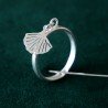 Adjustable 925 Silver Ginkgo Leaf Ring for Women Home Desiree Schmi...