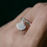 Adjustable 925 Silver Ginkgo Leaf Ring for Women
