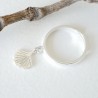 Verstellbarer Ginkgoblatt Ring aus 925er recyceltes Silber für Damen