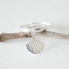 Verstellbarer Ginkgoblatt Ring aus 925er recyceltes Silber für Damen