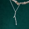Minimalistischer Zweiganhänger aus 925er Silber der Eda-Kollektion
