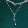 Minimalistischer Zweiganhänger aus 925er Silber der Eda-Kollektion