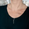 Minimalistischer Zweiganhänger aus 925er Silber der Eda-Kollektion