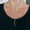 Minimalist branch pendant in 925 silver from the Eda collection