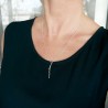 Minimalist branch pendant in 925 silver from the Eda collection