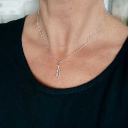 Zweiganhänger aus Recycelter 925er Silber