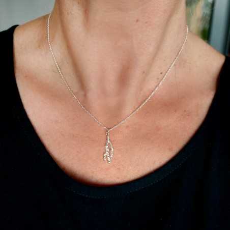 Pendentif brindille en argent 925 recyclé