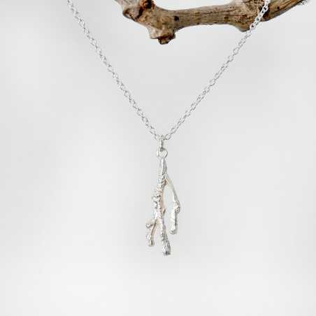 Small branch pendant in recycled 925 Small branch pendant in recycled 925 silversilver