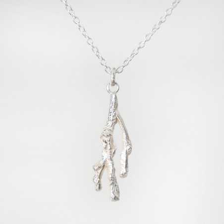 Pendentif brindille en argent 925 recyclé