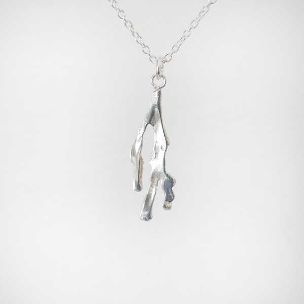 Pendentif brindille en argent 925 recyclé
