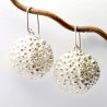 Boucles d'oreilles pour femme Litchi en argent 925 made in France
