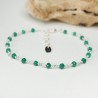 Jade-Rosenkranz-Armband mit 3 mm großen facettierten Perlen und 925er Silber, minimalistisch und verstellbar