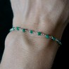 Jade-Rosenkranz-Armband mit 3 mm großen facettierten Perlen und 925er Silber, minimalistisch und verstellbar