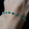 Jade-Rosenkranz-Armband mit 3 mm großen facettierten Perlen und 925er Silber, minimalistisch und verstellbar