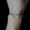 Jade-Rosenkranz-Armband mit 3 mm großen facettierten Perlen und 925er Silber, minimalistisch und verstellbar