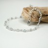 Labradorite rosary chain bracelet with 3mm faceted beads and 925 silver, minimalist and adjustable