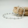 Labradorite rosary chain bracelet with 3mm faceted beads and 925 silver, minimalist and adjustable