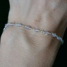 Labradorit-Rosenkranz-Armband mit 3 mm großen facettierten Perlen und 925er Silber, minimalistisch und verstellbar