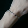 Turmalin-Rosenkranz-Armband mit 3 mm großen facettierten Perlen und 925er Silber, minimalistisch und verstellbar