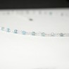 Minimalist Aquamarine Rosary Chain Necklace with 3mm Faceted Beads