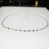 Collier chaine rosaire perles améthyste 3 mm facettées et argent 925