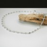 Collier chaine rosaire perles labradorite 3 mm facettées et argent 925
