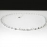 Collier chaine rosaire perles labradorite 3 mm facettées et argent 925