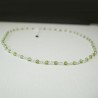 Rosary chain necklace with 3 mm faceted peridot beads and 925 silver