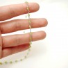 Collier chaine rosaire perles péridot 3 mm facettées et argent 925