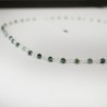 Collier chaine rosaire perles zoïsite 3 mm facettées et argent 925