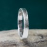 Stapelbarer Sandgestrahlt Ring aus recyceltem 925er Silber für Dame...