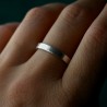 Stapelbarer Sandgestrahlt Ring aus recyceltem 925er Silber für Dame...