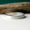 Bague 3 mm brossée en argent 925 recyclé pour femme et pour homme